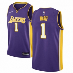 Womens Nike Los Angeles Lakers 1 JaVale McGee Authentic Purple NBA Jersey Statement Edition 