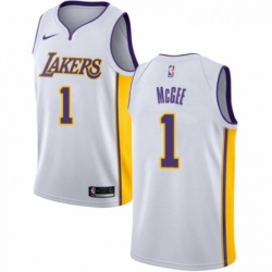 Womens Nike Los Angeles Lakers 1 JaVale McGee Swingman White NBA Jersey Association Edition 