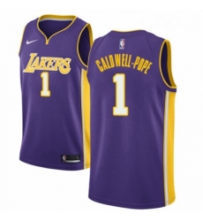 Womens Nike Los Angeles Lakers 1 Kentavious Caldwell Pope Authentic Purple NBA Jersey Icon Edition 
