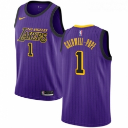 Womens Nike Los Angeles Lakers 1 Kentavious Caldwell Pope Swingman Purple NBA Jersey City Edition 