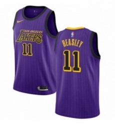Womens Nike Los Angeles Lakers 11 Michael Beasley Swingman Purple NBA Jersey City Edition 
