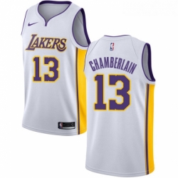 Womens Nike Los Angeles Lakers 13 Wilt Chamberlain Authentic White NBA Jersey Association Edition