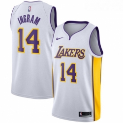 Womens Nike Los Angeles Lakers 14 Brandon Ingram Authentic White NBA Jersey Association Edition