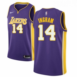 Womens Nike Los Angeles Lakers 14 Brandon Ingram Swingman Purple NBA Jersey Statement Edition