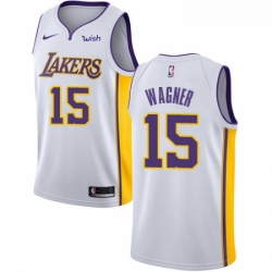 Womens Nike Los Angeles Lakers 15 Moritz Wagner Swingman White NBA Jersey Association Edition 