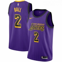 Womens Nike Los Angeles Lakers 2 Brandon Ingram Purple stripe NBA Jersey