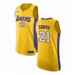 Womens Nike Los Angeles Lakers 21 Michael Cooper Authentic Gold Home NBA Jersey Icon Edition