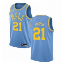 Womens Nike Los Angeles Lakers 21 Michael Cooper Swingman Blue Hardwood Classics NBA Jersey