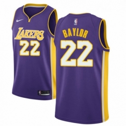 Womens Nike Los Angeles Lakers 22 Elgin Baylor Authentic Purple NBA Jersey Icon Edition