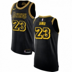 Womens Nike Los Angeles Lakers 23 LeBron James Swingman Black NBA Jersey City Edition 
