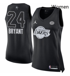 Womens Nike Los Angeles Lakers 24 Kobe Bryant Swingman Black 2018 All Star Game NBA Jersey
