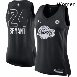 Womens Nike Los Angeles Lakers 24 Kobe Bryant Swingman Black 2018 All Star Game NBA Jersey
