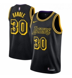 Womens Nike Los Angeles Lakers 30 Julius Randle Swingman Black NBA Jersey City Edition 