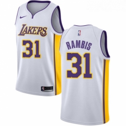 Womens Nike Los Angeles Lakers 31 Kurt Rambis Authentic White NBA Jersey Association Edition