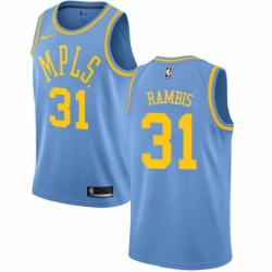 Womens Nike Los Angeles Lakers 31 Kurt Rambis Swingman Blue Hardwood Classics NBA Jersey