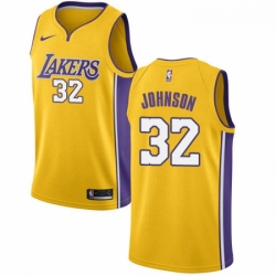 Womens Nike Los Angeles Lakers 32 Magic Johnson Swingman Gold Home NBA Jersey Icon Edition