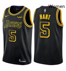 Womens Nike Los Angeles Lakers 5 Josh Hart Swingman Black NBA Jersey City Edition 