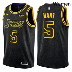 Womens Nike Los Angeles Lakers 5 Josh Hart Swingman Black NBA Jersey City Edition 