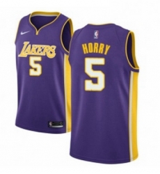 Womens Nike Los Angeles Lakers 5 Robert Horry Authentic Purple NBA Jersey Icon Edition