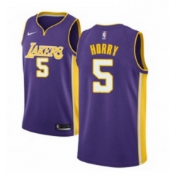 Womens Nike Los Angeles Lakers 5 Robert Horry Authentic Purple NBA Jersey Icon Edition