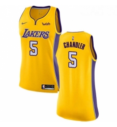 Womens Nike Los Angeles Lakers 5 Tyson Chandler Swingman Gold NBA Jersey Icon Edition 