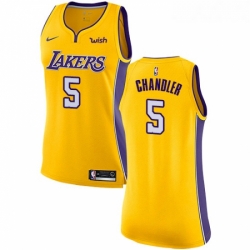 Womens Nike Los Angeles Lakers 5 Tyson Chandler Swingman Gold NBA Jersey Icon Edition 