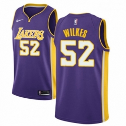 Womens Nike Los Angeles Lakers 52 Jamaal Wilkes Authentic Purple NBA Jersey Icon Edition