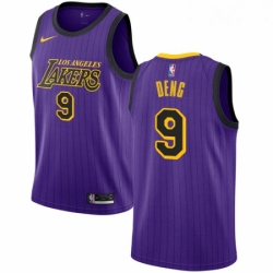 Womens Nike Los Angeles Lakers 9 Luol Deng Swingman Purple NBA Jersey City Edition 