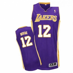 Youth Adidas Los Angeles Lakers 12 Vlade Divac Authentic Purple Road NBA Jersey