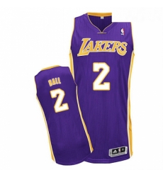 Youth Adidas Los Angeles Lakers 2 Lonzo Ball Authentic Purple Road NBA Jersey