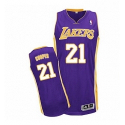 Youth Adidas Los Angeles Lakers 21 Michael Cooper Authentic Purple Road NBA Jersey