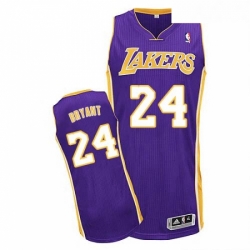 Youth Adidas Los Angeles Lakers 24 Kobe Bryant Authentic Purple Road NBA Jersey