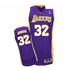 Youth Adidas Los Angeles Lakers 32 Magic Johnson Authentic Purple Road NBA Jersey