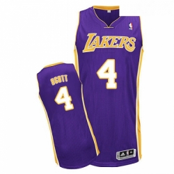 Youth Adidas Los Angeles Lakers 4 Byron Scott Authentic Purple Road NBA Jersey