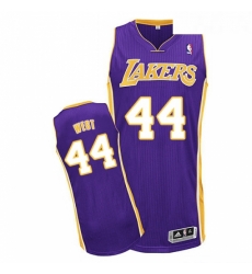 Youth Adidas Los Angeles Lakers 44 Jerry West Authentic Purple Road NBA Jersey