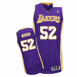 Youth Adidas Los Angeles Lakers 52 Jamaal Wilkes Authentic Purple Road NBA Jersey