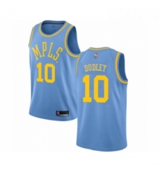 Youth Los Angeles Lakers 10 Jared Dudley Swingman Blue Hardwood Classics Basketball Jersey 