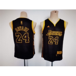 Youth Los Angeles Lakers 24 Kobe Bryant Black Stitched Basketball Jersey