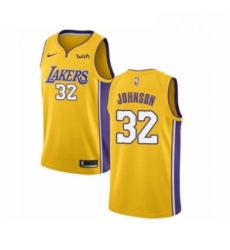 Youth Los Angeles Lakers 32 Magic Johnson Swingman Gold Home Basketball Jersey Icon Edition