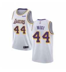 Youth Los Angeles Lakers 44 Jerry West Swingman White Basketball Jersey Association Edition