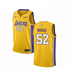 Youth Los Angeles Lakers 52 Jamaal Wilkes Swingman Gold Home Basketball Jersey Icon Edition
