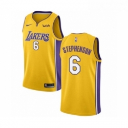 Youth Los Angeles Lakers 6 Lance Stephenson Swingman Gold Basketball Jersey Icon Edition 