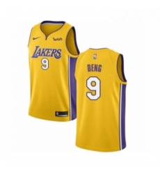 Youth Los Angeles Lakers 9 Luol Deng Swingman Gold Home Basketball Jersey Icon Edition 