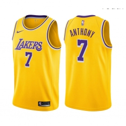 Youth Los Angeles Lakers Carmelo Anthony  Icon Edition Gold 2021 Stitched NBA Jersey