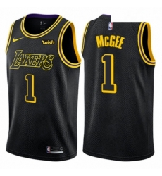 Youth Nike Los Angeles Lakers 1 JaVale McGee Swingman Black NBA Jersey City Edition 