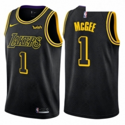Youth Nike Los Angeles Lakers 1 JaVale McGee Swingman Black NBA Jersey City Edition 