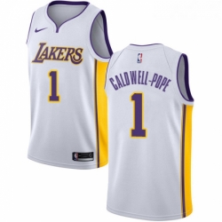 Youth Nike Los Angeles Lakers 1 Kentavious Caldwell Pope Swingman White NBA Jersey Association Edition 