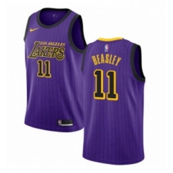 Youth Nike Los Angeles Lakers 11 Michael Beasley Swingman Purple NBA Jersey City Edition 