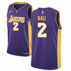 Youth Nike Los Angeles Lakers 2 Lonzo Ball Authentic Purple NBA Jersey Icon Edition