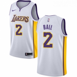 Youth Nike Los Angeles Lakers 2 Lonzo Ball Authentic White NBA Jersey Association Edition